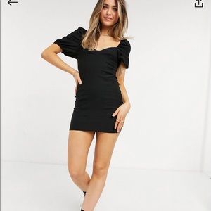 Miss Selfridge Bengaline Puff Sleeve Mini Dress